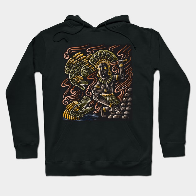 Ethnic Mayan Hunter Full Color Hoodie by MANASUKA